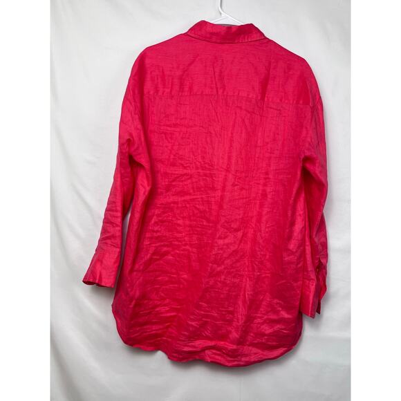 Sea Level Swim Australia Women's Size Small Choral Swim Suit Cover Up 100% Linen - Picture 6 of 7